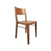 Super-Seat | The Arden Hutten Design-Holzstühle | Warme houtkleur, houten stoel met gebogen rug, rechte poten & metalen steunbalken. Minimalistisch. | Horecameubilair