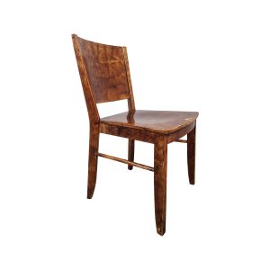 Super-Seat | The Marlow Holz-Caféstühle Dunkelbraunes Holz, sichtbare Maserung, warme Patina, leicht gebogene Rückenlehne, flacher Sitz. | Catering Möbel