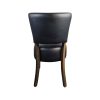 Super-Seat | The Lisa Hospitality Stühle schwarz | Zwarte stoel met gebogen rug, zwarte bekleding, houten poten, elegantes Design. | Horecameubilair