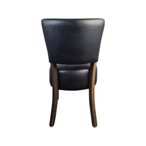 Super-Seat | The Lisa Hospitality Stühle schwarz | Zwarte stoel met gebogen rug, zwarte bekleding, houten poten, elegantes Design. | Horecameubilair