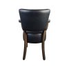 Super-Seat | The Lisa Hospitality Stühle schwarz Diego chair | Zwarte stoffen stoel met gebogen rugleuning, armleuningen en donkere houten poten. | Horecameubilair