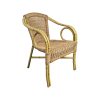 Super-Seat | The Lisa Gastronomie-Stühle schwarz Diego | Zwarte wicker armstoel met gebogen rugleuning, ronde armleuningen & vier rotan poten. | Horecameubilair