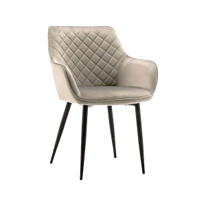 Super-Seat | Moderner Stuhl mit gepolsterter Rückenlehne, glatten Armlehnen, schwarzen Metallbeinen, zeitgenössischem Design. | Catering Möbel