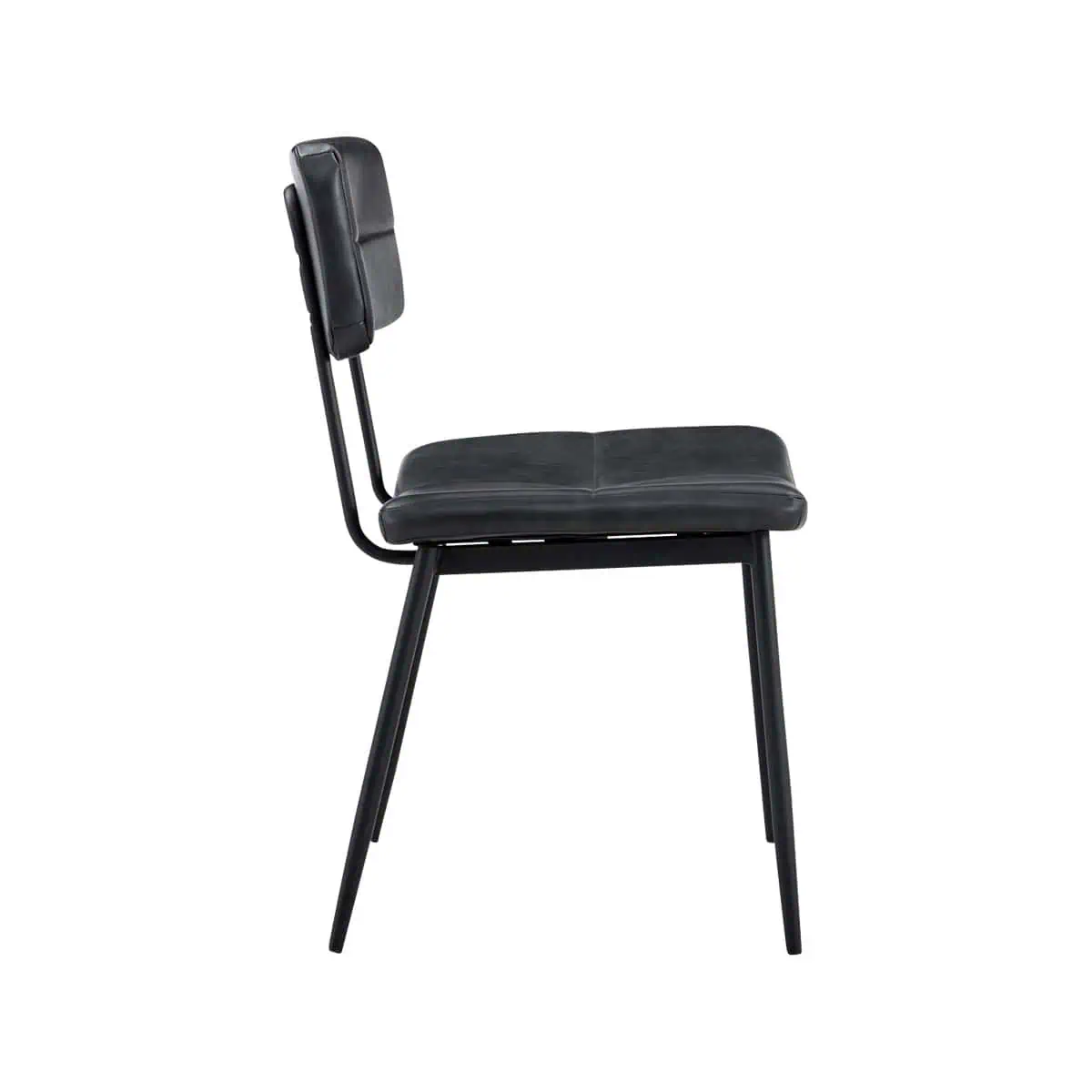 Super-Seat |Maison design chairs velour mocha|Velour mocha Stuhl mit schwarzem Metallgestell, vier Beine, Seitenansicht auf weißem Hintergrund. | Catering Möbel