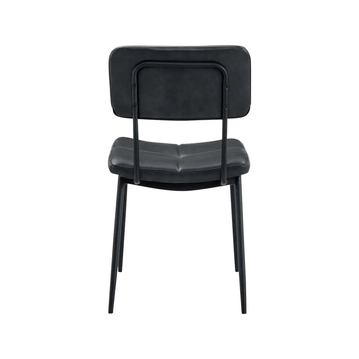 Super-Seat | Maison design chairs velour Mocha | Schwarzer Stuhl aus Velours mit Metallbeinen, minimalistisches Modell, Foto von hinten gegen Weiß. | Catering Möbel