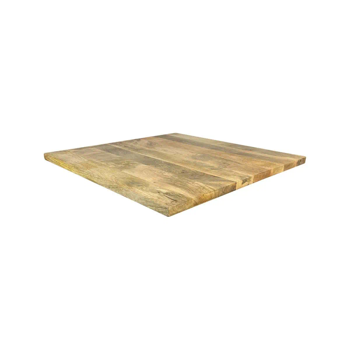 Super-Seat | Hospitality-Tische Mangoholzplatte mit schwarzem Rahmen 120x70cm | Quadratischer Tisch, Mangoholz natur mit Holzmaserung, schwarzer Metallrahmen. | Catering Möbel