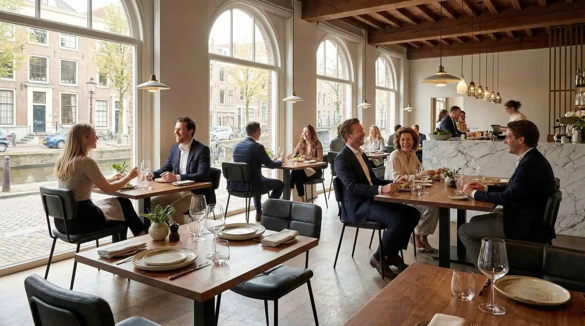 Gerlon Designstühle Vintage-Leder Schwarz