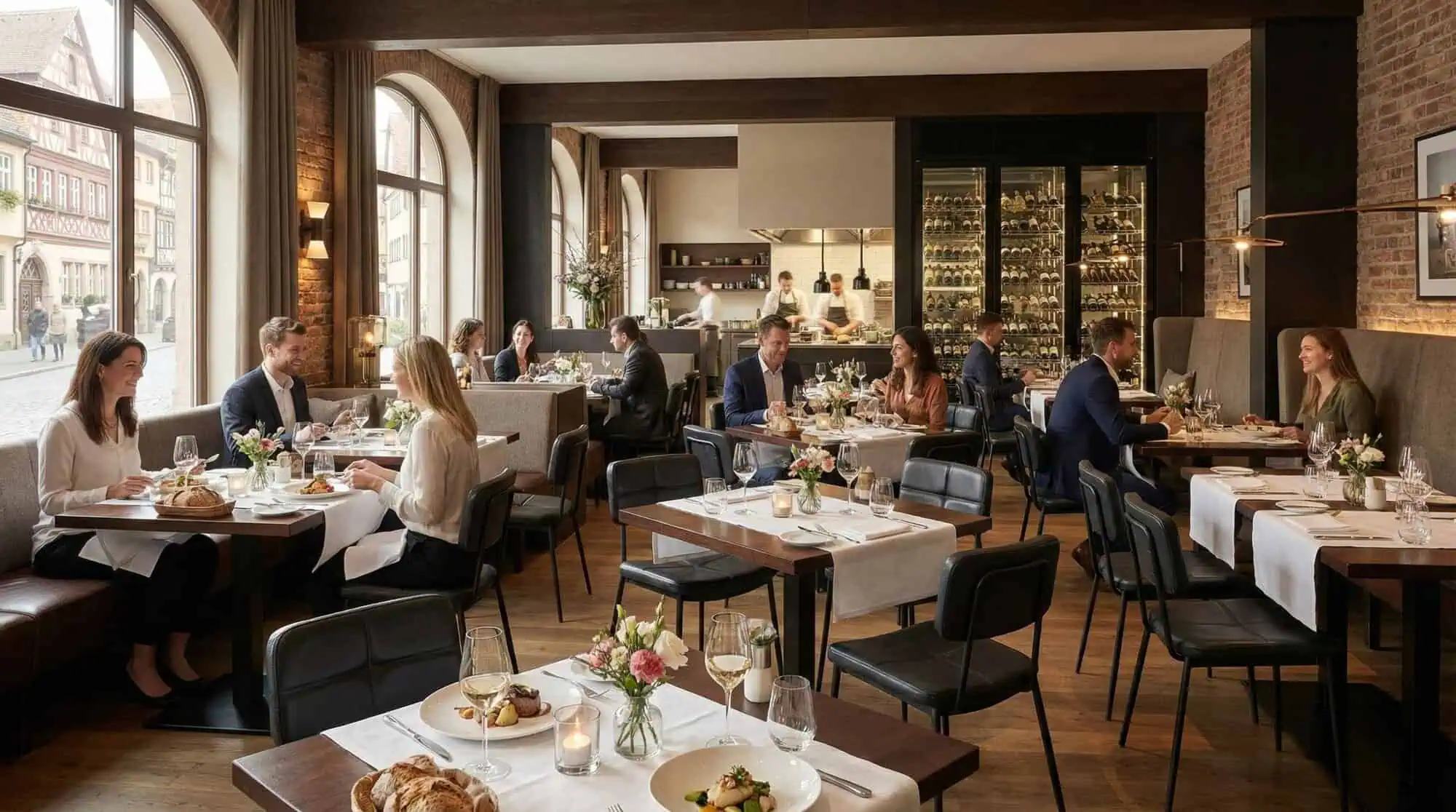 Gerlon Designstühle Vintage-Leder Schwarz