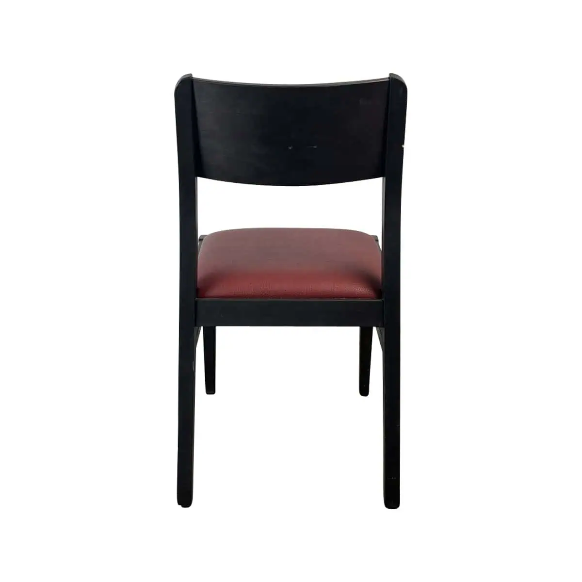 Arthur dunkelbraune Holz-Caféstühle mit rotem Sitz
