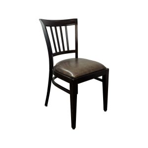 Monroe Holz-Café-Stühle braune Sitzfläche – stapelbar